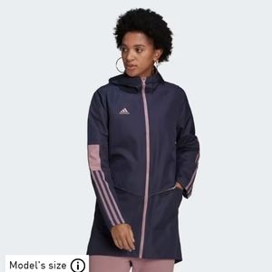 Adidas Trio Parka Purple Soccer Jacket Womens Size XL
